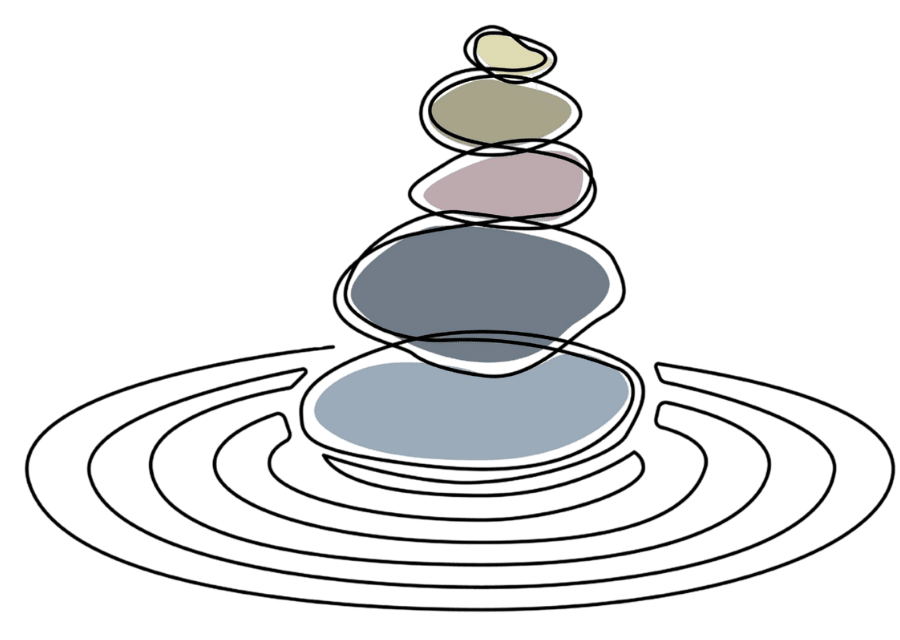 Illustration of pebble stack